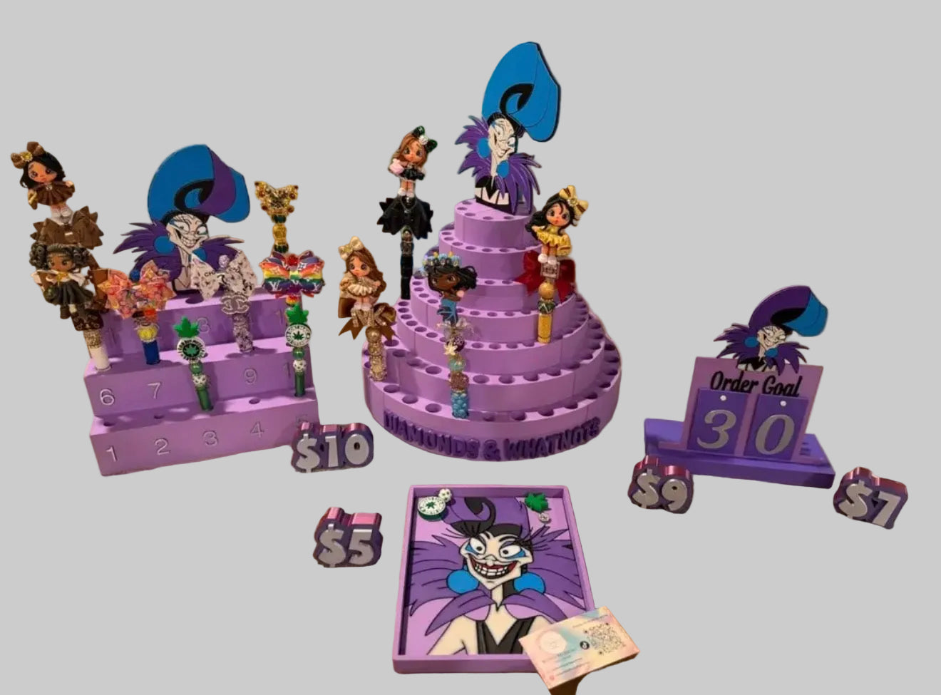Character Choice Bundle-177 Rotating Pen Stand, Claim Stand, Bead Tray and Order Goal