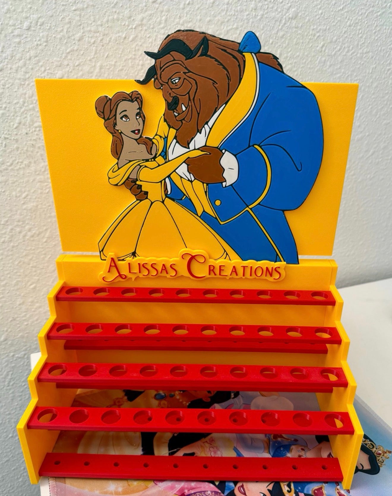 40 Slot Detachable Stand-15mm Only w/Custom Name Logo/Choice of Topper
