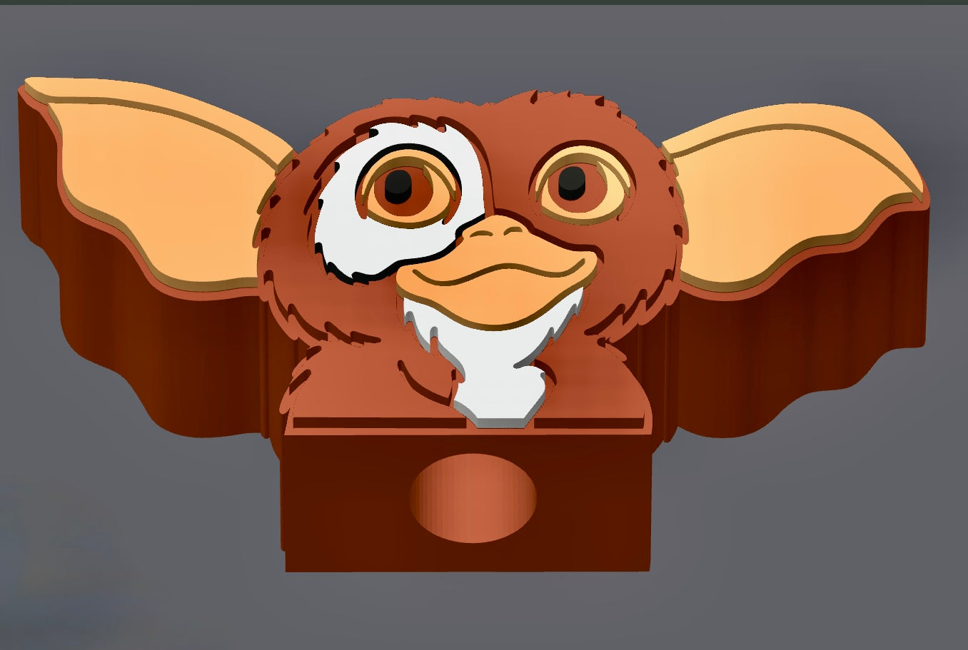 Cute Gremlin Tray, Pen Stand w/Topper & Straw Topper