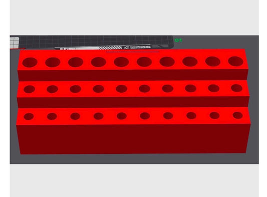 30 Slot Pen Stand 13mm/15mm/20mm w/Custom Color & Name Plate