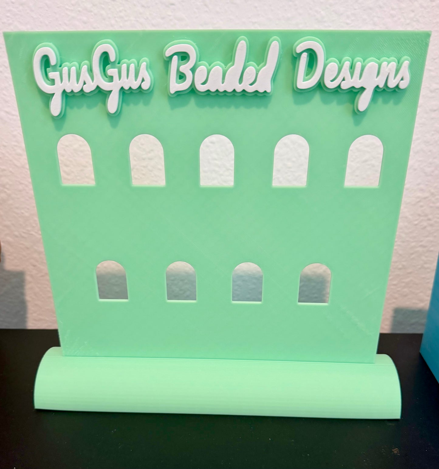 Badge Reel Holder Display (9 hole slot) with Custom Name