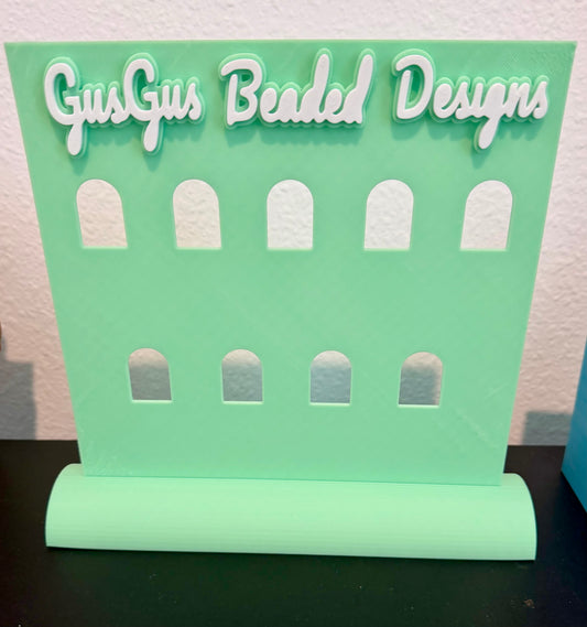 Badge Reel Holder Display (9 hole slot) with Custom Name