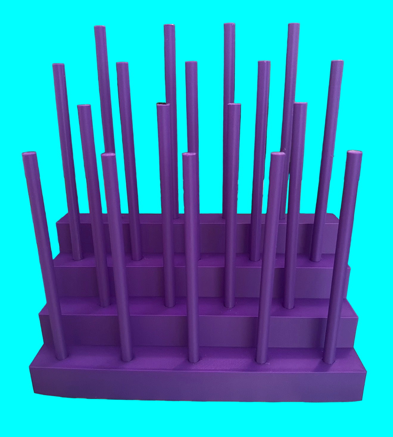 Straw Topper Stand with detachable rods.