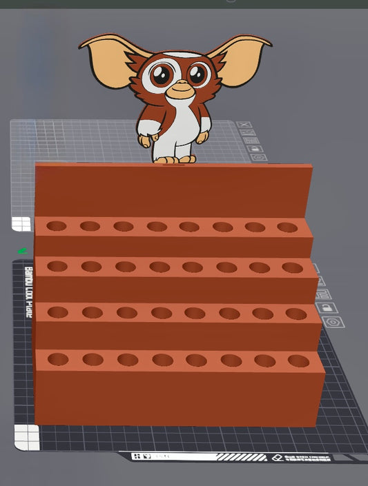 Cute Gremlin Tray, Pen Stand w/Topper & Straw Topper