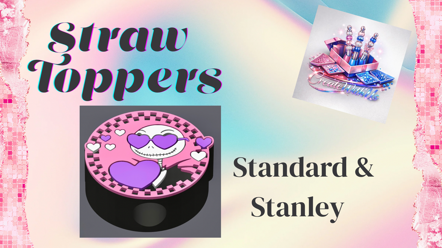 3D Straw Toppers (10 for $25) Same Toppers -Wholesale