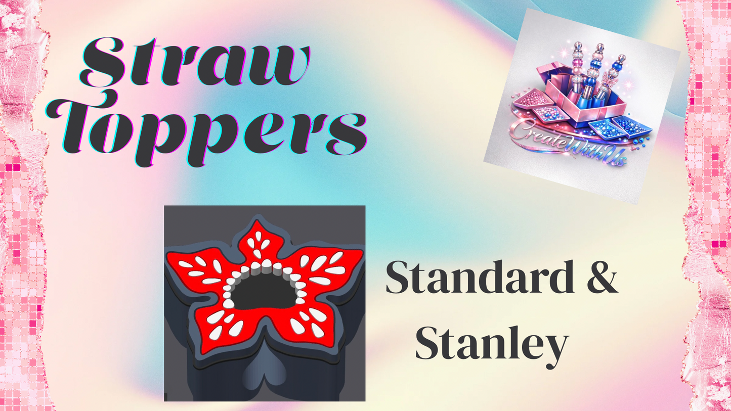 3D Straw Toppers (10 for $25) Same Toppers -Wholesale