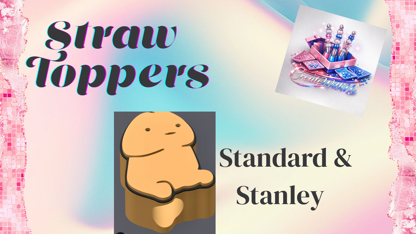 3D Straw Toppers (10 for $25) Same Toppers -Wholesale