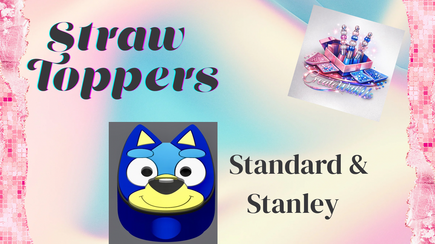3D Straw Toppers (10 for $25) Same Toppers -Wholesale