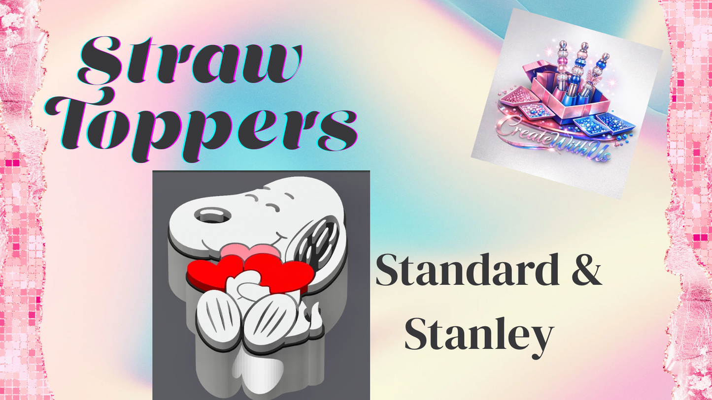 3D Straw Toppers (10 for $25) Same Toppers -Wholesale