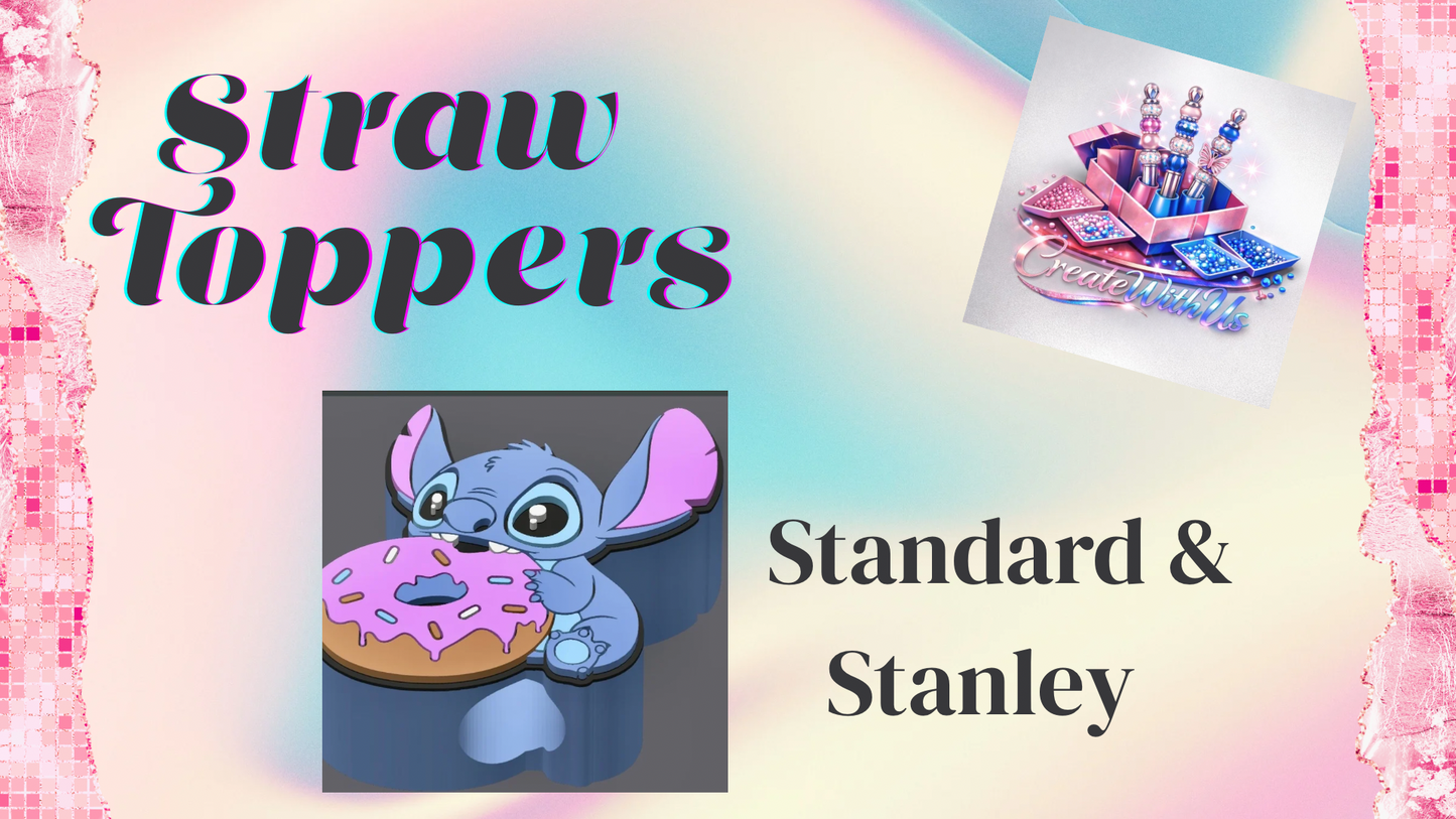 3D Straw Toppers (10 for $25) Same Toppers -Wholesale