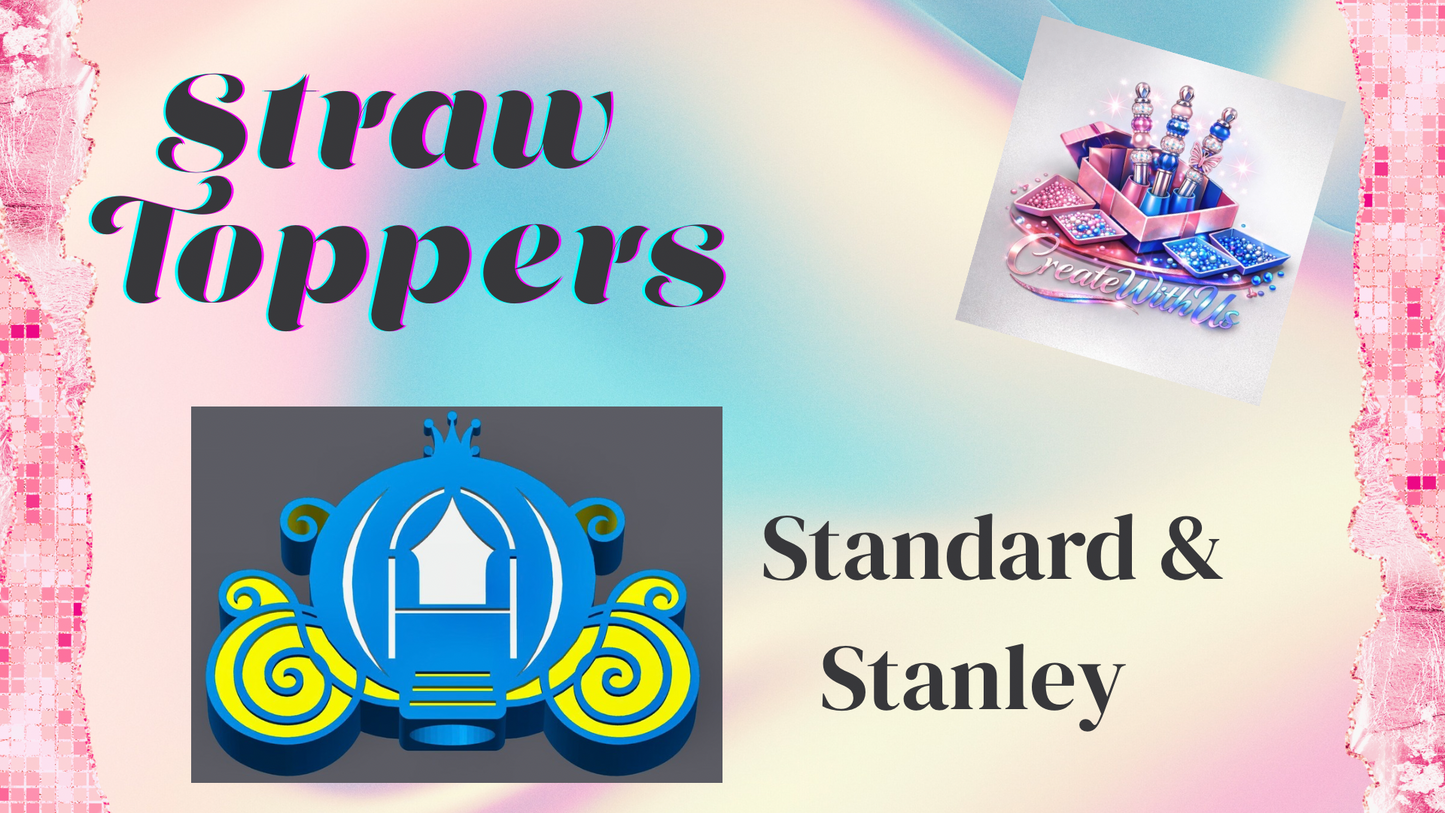 3D Straw Toppers (10 for $25) Same Toppers -Wholesale