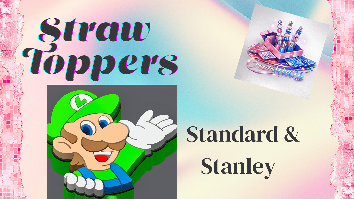 3D Straw Toppers (10 for $25) Same Toppers -Wholesale