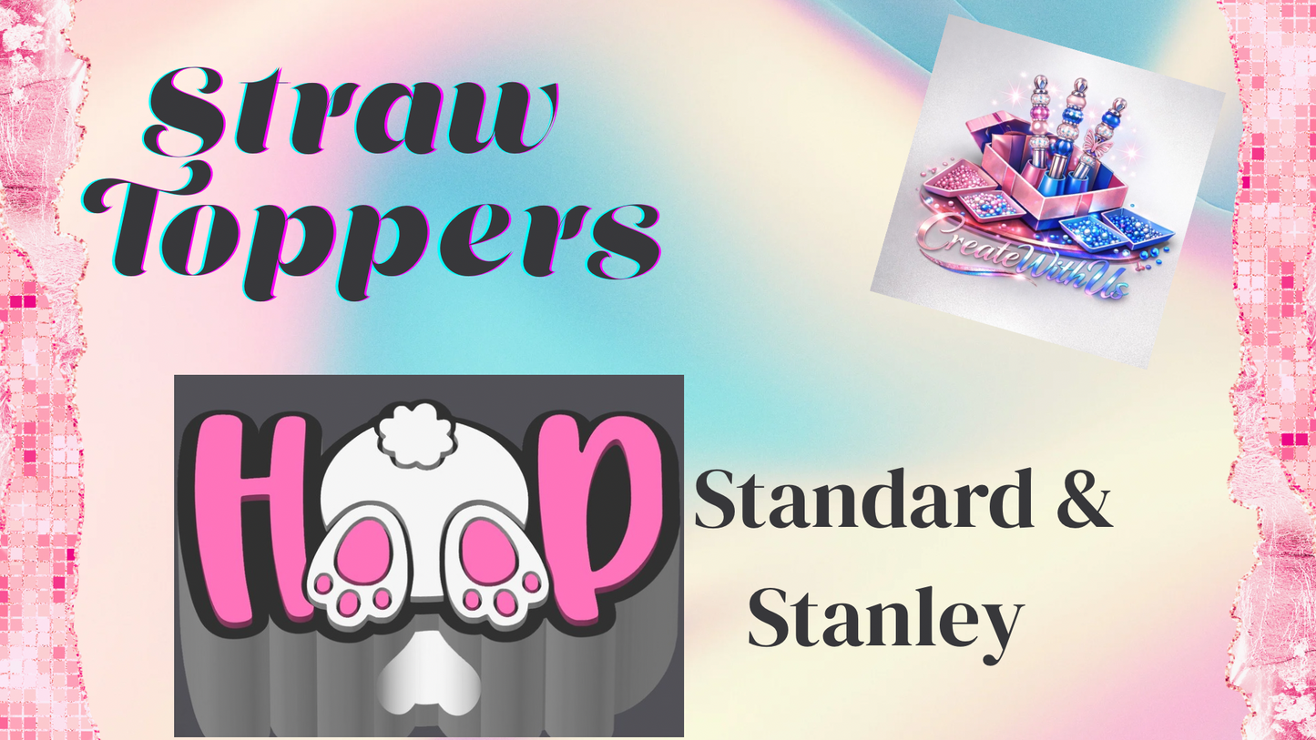 3D Straw Toppers (10 for $25) Same Toppers -Wholesale Part 2