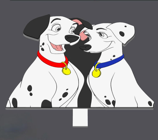 Couple Doggies Pen Stand STL