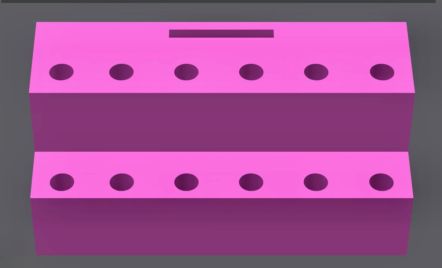 12 Slot Custom Character Slot Live Pen Claim Stand w/Numbers STL -Only Rhinestone Pen Slots 15mm