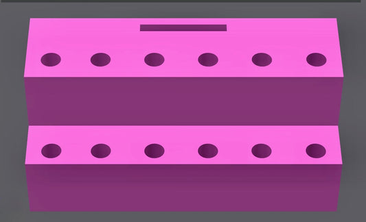 12 Slot Custom Character Slot Live Pen Claim Stand w/Numbers STL -Only Rhinestone Pen Slots 15mm