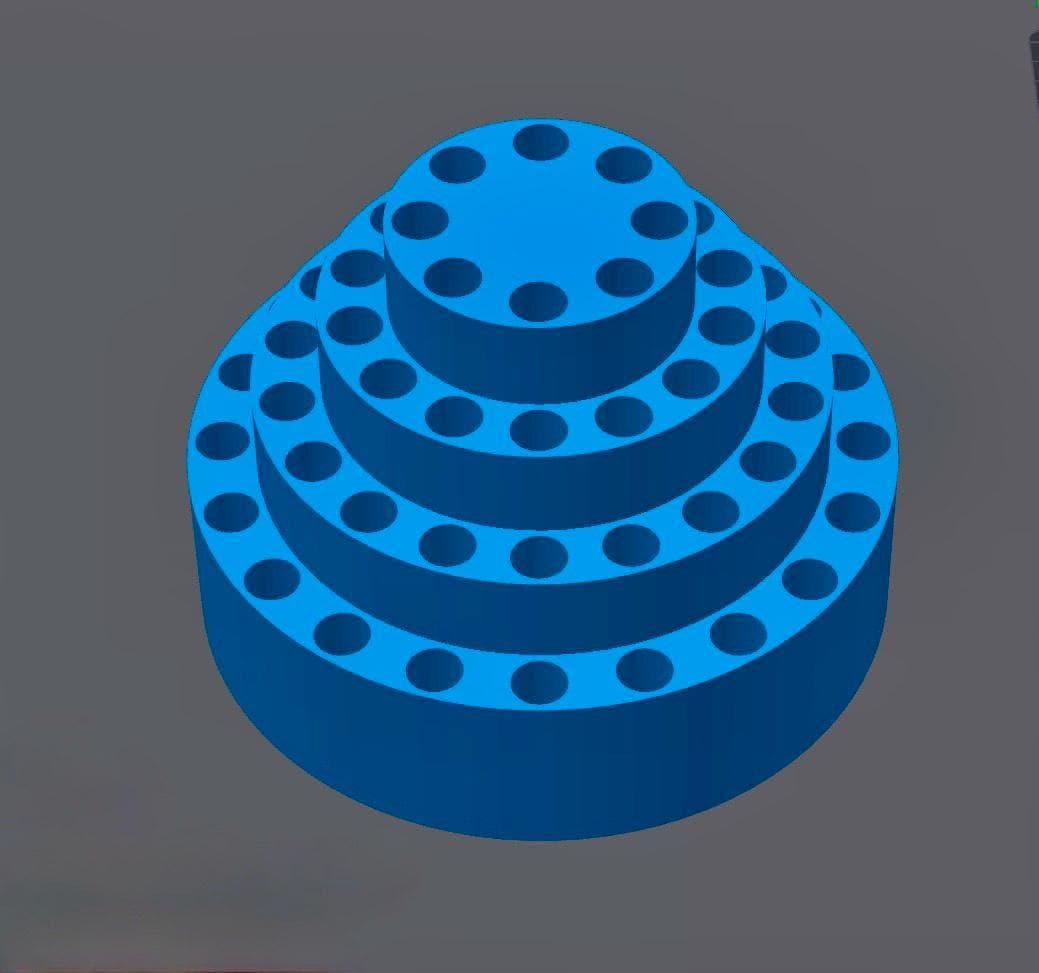 60 Slot Rotating Stand without Character Slot STL-Rhinestone Pens Only