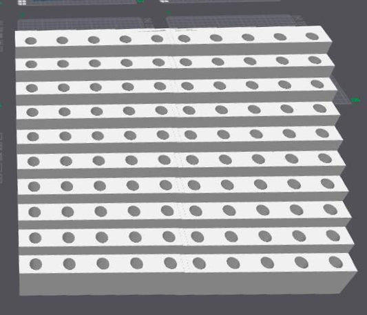 100 Slot Pen Stand 1inch apart w/Character Slot Opening -15mm ( Digital Download)