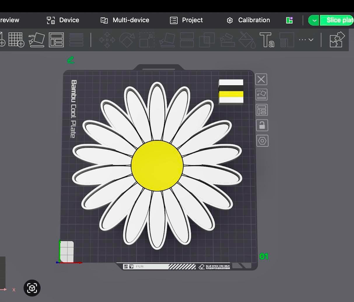 Daisy Tray Stl File