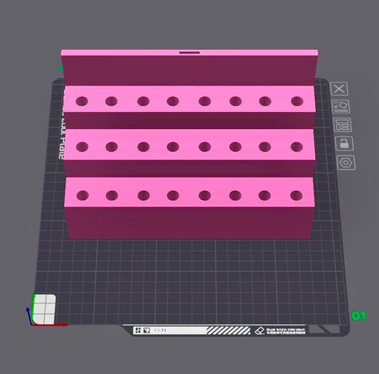 24-Slot Stand STL (Regular Pen) with opening