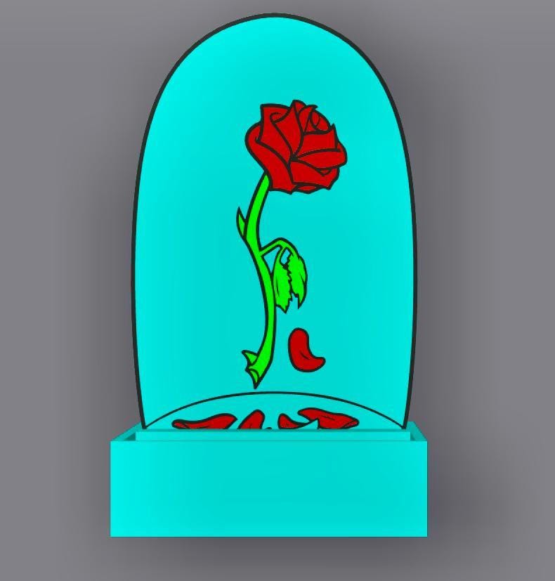 Rose Pen/Business Card Holder STL