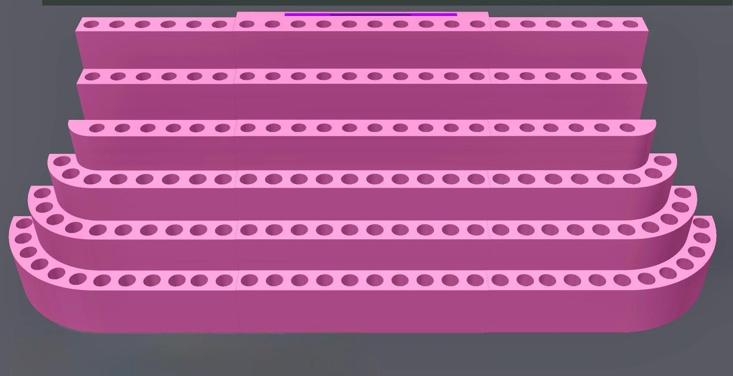 Multiple Topper Slots-146 Slots Stand STL 15mm(top) 13mm(bottom)