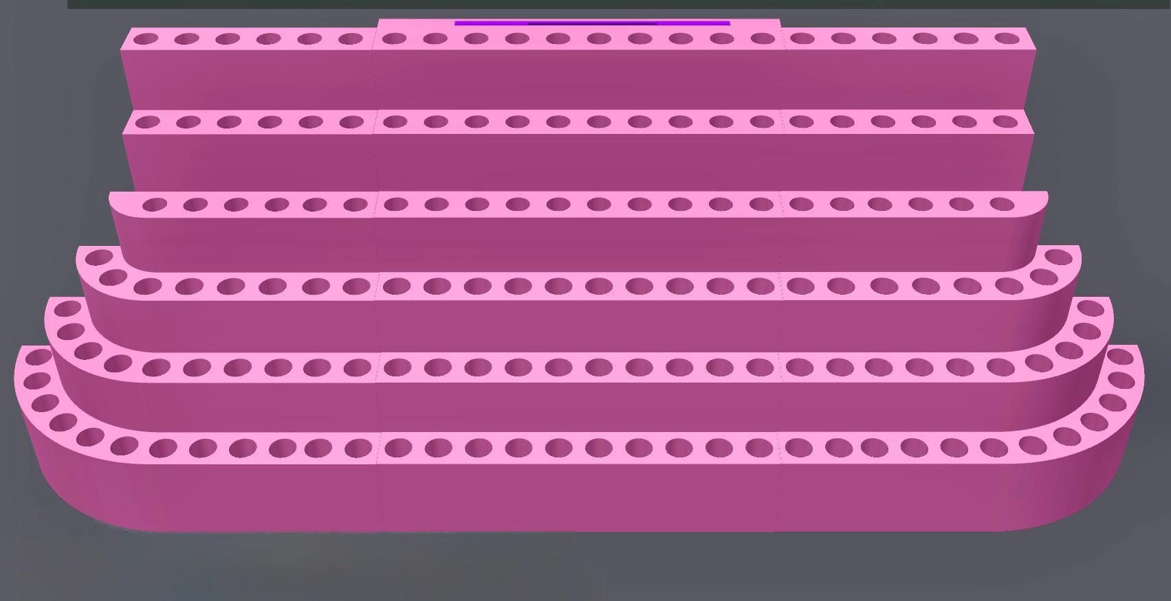 Multiple Topper Slots-146 Slots Stand STL 15mm(top) 13mm(bottom)