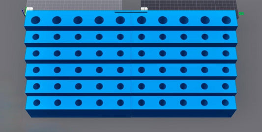 60 Slot Pen Stand-Top (1 row of 20mm & 40 Slots of 15mm) with Character Pen Topper Opening