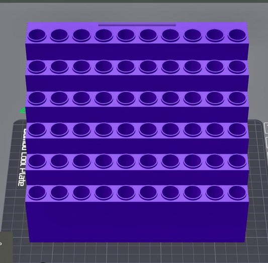 60 Slots Pen Stand w/rim-15mm -Character Topper Opening Included STL