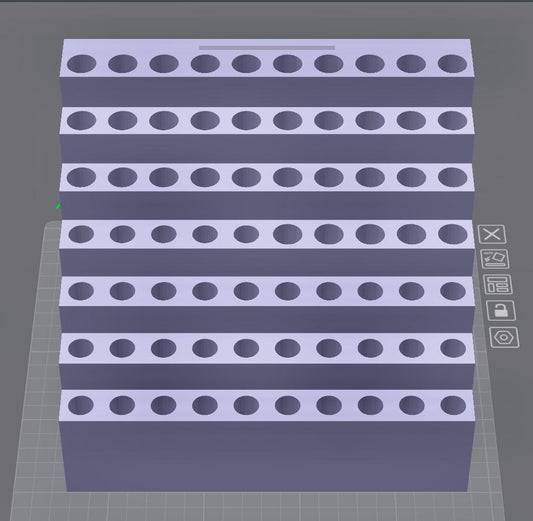 70 Slot Pen Stand-Half13mm/15mm w/customized pen stand topper STL