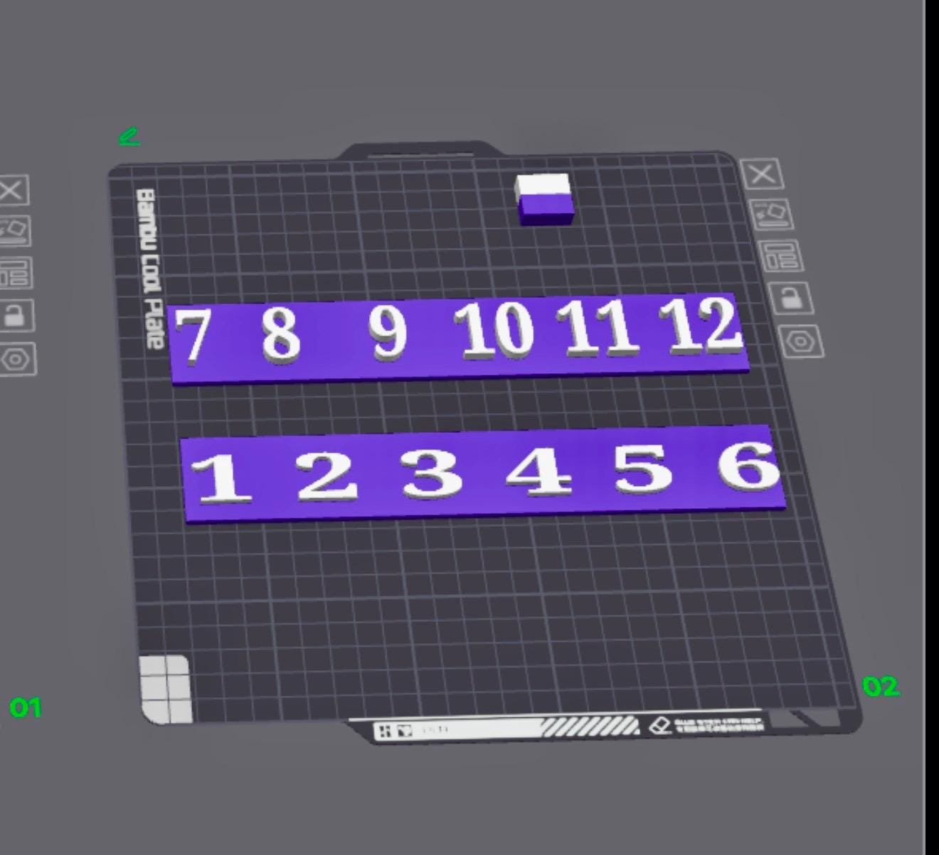 12 Slot Pen Claim Stand w/Character Slot and Numbers -13mm/20mm