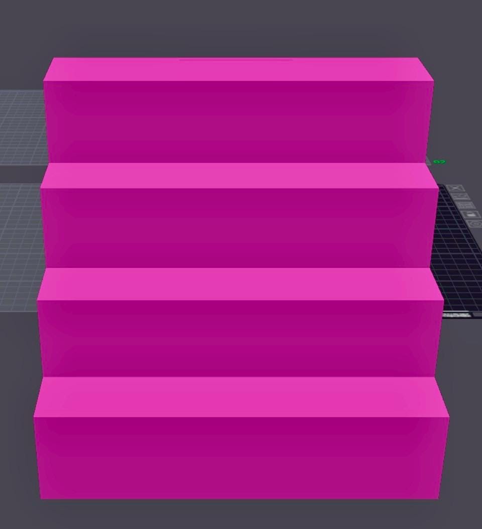 4 tier Doorable Stand w/numbers STL-Character Slot